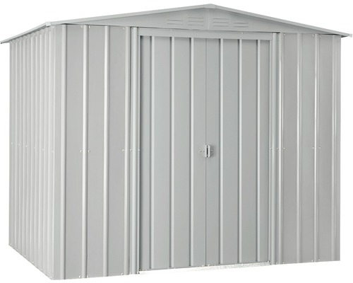 Gerätehaus GLOBEL 8x8 Satteldach 234x237 cm silber Gerätehaus GLOBEL 8x8 Satteldach 234x237 cm silber