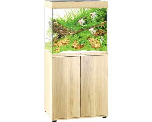 Aquariumkombination JUWEL Lido 200 SBX mit LED-Beleuchtung, Heizer, Filter und Unterschrank, helles Holz