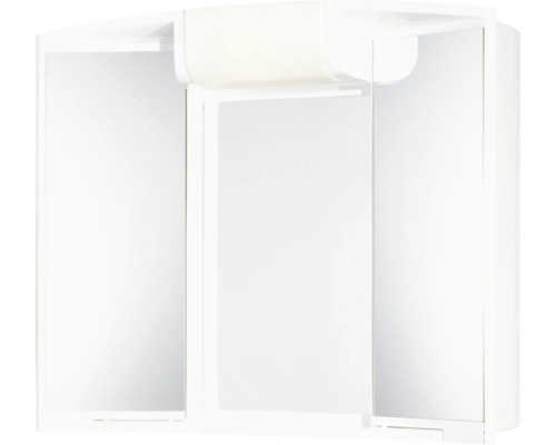 LED-Spiegelschrank Jokey Angy 2-türig 59x50x15 cm weiß
