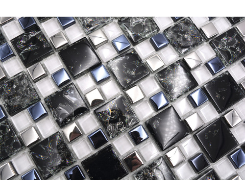 Mosaikfliese mit Glas- und Spiegeleffekten
