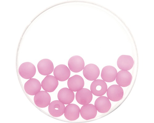 Perle Polaris pink matt 8 mm 15 Stück