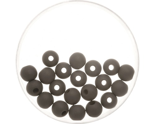 Perle Polaris schwarz matt 8 mm 15 Stück