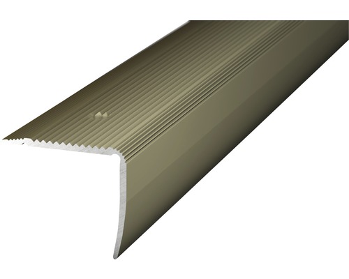 Prinz Treppenkantenprofil Alu Edelstahl matt gelocht 35 x 30 x 2500 mm Treppenkantenprofil aus Metall mit geriffelter Oberfläche