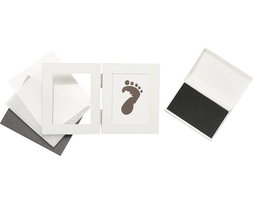 Baby Fußabdruck Set mit Bilderrahmen und Stempelkissen