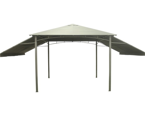 Pavillon mit klappbaren Seitenteilen 3x3 m Polyester anthrazit