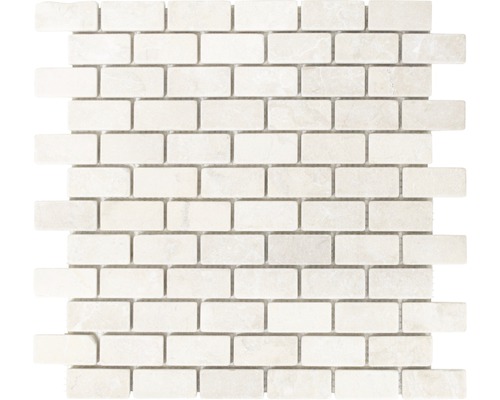 Natursteinmosaik Marmor Brick XNT46692 30,5x30,5 cm weiß