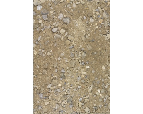 Nahaufnahme von Schottersteinen und Sand