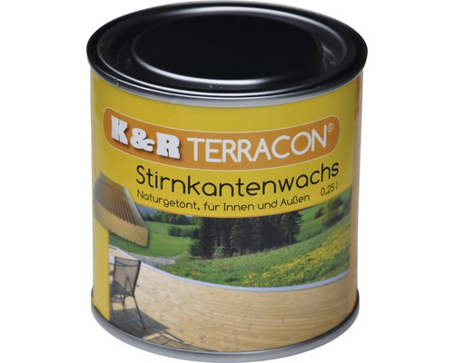 Stirnkantenwachs für Terrassendielen 0,25l K&R Terracon Stirnkantenwachs in einer Dose
