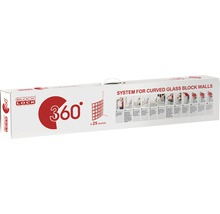 Block Lock 360 Grad System für gebogene Glasbausteinwände, bestehend aus 25 Blöcken in einer Verpackung.