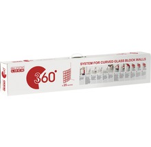Block Lock 360 Grad System für gebogene Glasbausteinwände, Inhalt 25 Stück