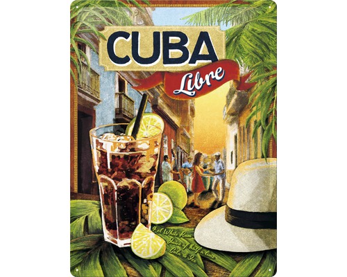 Blechschild Cuba Libre 30x40 cm