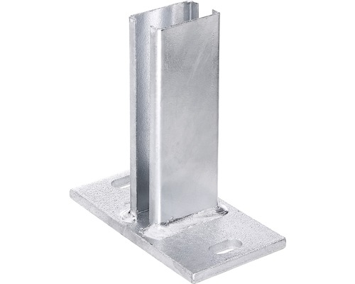 Pfostenfuß für Profilrohrpfosten 60 x 40 mm Pfostenfuß für Profilrohrpfosten 60 x 40 mm