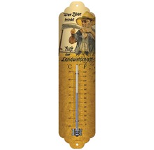 Thermometer mit der Aufschrift: Wer Bier trinkt, hilft der Landwirtschaft