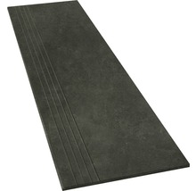 Feinsteinzeug Stufenfliese HOMEtek black 30x120 cm schwarz matt