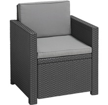 Loungeset Jardin Monaco Kunststoff 4-Sitzer 4-teilig graphit