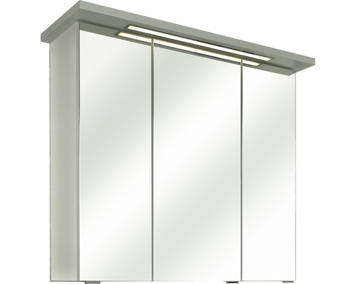 LED-Spiegelschrank Pelipal Vasto 3-türig 75x72x20 cm weiß