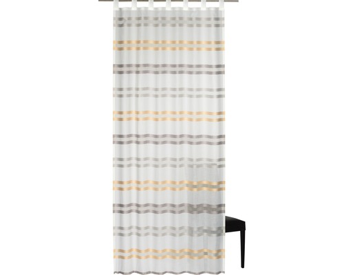 Gardine mit Schlaufen und Streifenmuster