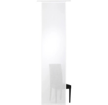 Weißer Flächenvorhang mit transparentem Stoff