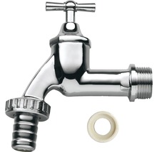 Wasserhahn aus Metall mit Schlauchanschluss und Dichtungsring