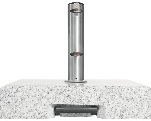 Granit Schirmständer mit Edelstahlrohr
