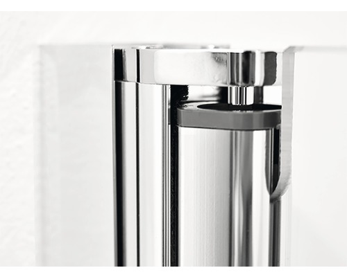 Detailansicht eines Dämpfers für Duschtüren