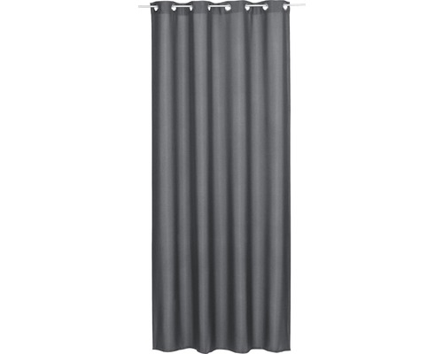 Ösenschal Lino dunkelgrau 140x255 cm Grauer Gardinenschal mit Ösenaufhängung