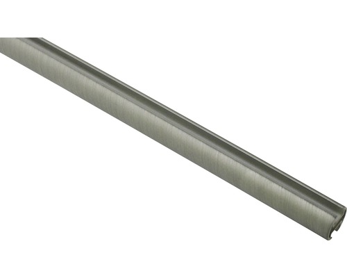 Vorhangstange mit Innenlauf II Kira silber 160 cm Ø 19 mm Dekorleiste aus Metall