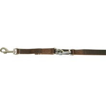 Braune Hundeleine aus Leder mit Metallschnallen