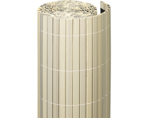 Sichtschutzmatte videx Rügen PVC 300 x 180 cm Lärche grau Gerollter Sichtschutzzaun aus Kunststoff
