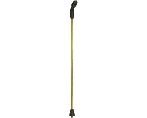 Spritzrohr aus Messing 50 cm, mit Flachstrahldüse für Mesto Drucksprühgeräte Goldener Gasschlauch mit schwarzem Anschluss