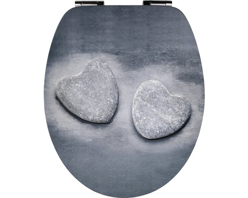 WC-Sitz Form & Style Stone Heart mit Absenkautomatik