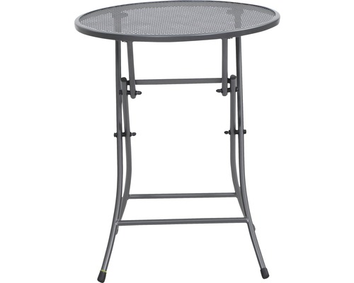Klappbarer runder Gartentisch mit Metallgitterplatte