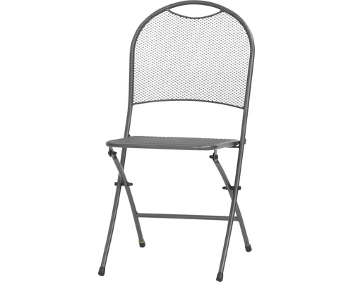 Klappbarer Gartenstuhl aus Metall mit Netzmuster