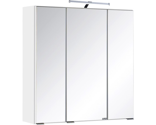 LED-Spiegelschrank Held Möbel 3-türig 60x66 cm weiß