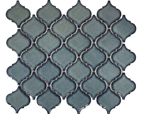 Keramikmosaik CLP3BG florentiner blau glänzend 29,3x24,5 cm Mosaikfliese im arabischen Stil