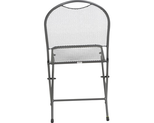 Klappbarer Gartenstuhl aus Metall mit Netzstruktur