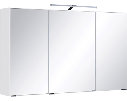 LED-Spiegelschrank Held Möbel 3-türig 100x66 cm weiß