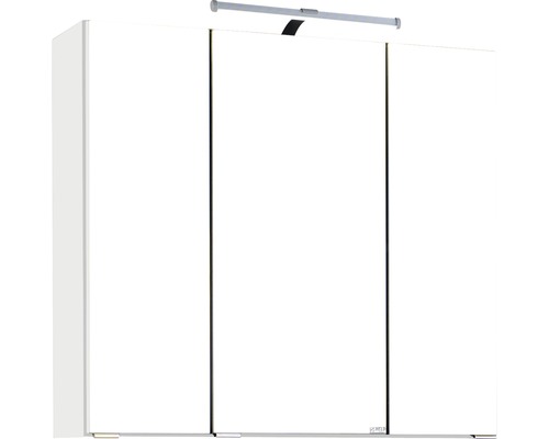 LED-Spiegelschrank Held Möbel 3-türig 70x66 cm weiß hochglanz-0