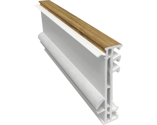 Verbreiterungsprofil 15 mm ARON Basic/Basic+ weiß/golden oak Länge 1400 mm Kunststoff Fensterprofil mit Holzdekor