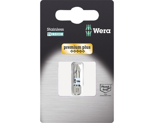 Wera Edelstahl Torsion Premium Plus Bit in Verpackung
