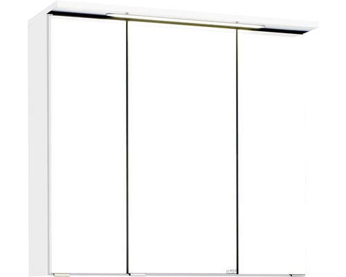 LED-Spiegelschrank Held Möbel 3-türig 70x66 cm weiß