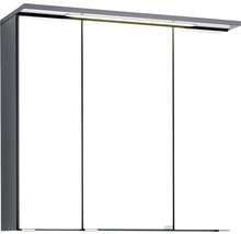 LED-Spiegelschrank Held Möbel 3-türig 70x66 cm grau-thumb-0