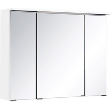 LED-Spiegelschrank Held Möbel 3-türig 80x66 cm weiß hochglanz-thumb-0