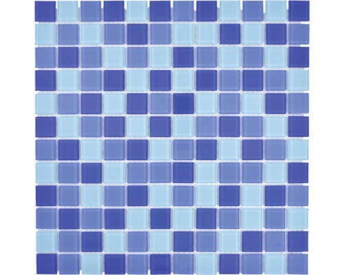 Glasmosaik Crystal CM 4SE3M 30,0x30,0 cm blau
