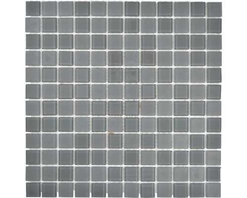 Glasmosaik Crystal CM 4SE5M 30,0x30,0 cm anthrazit Mosaikfliese aus Glas mit quadratischen Steinen