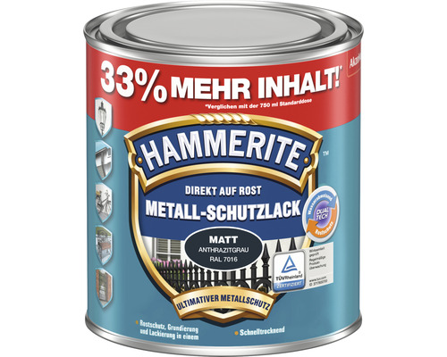 Metallschutzlack Hammerite anthrazit matt 1 l