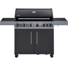 Gasgrill mit vier Brennern, zwei Türen und Seitenablagen