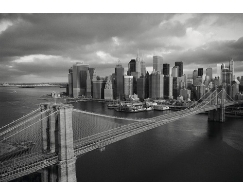 Fototapete Papier 97011 Brooklyn Bridge black/white 2-tlg. 350 x 260 cm