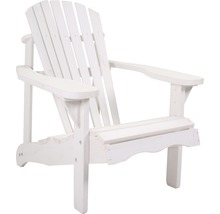 Weißer Adirondack Gartenstuhl aus Holz