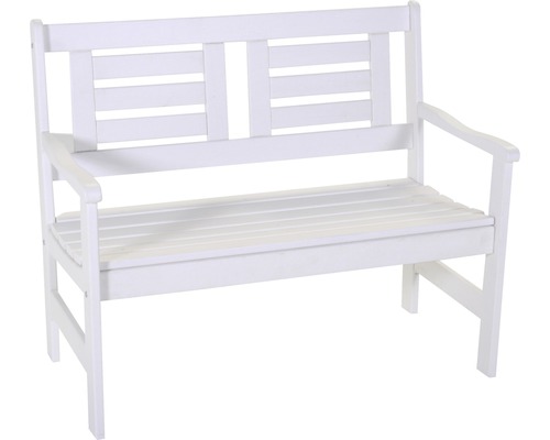 Gartenbank Boulogne 56x120x86 cm 2-Sitzer Holz weiß